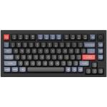Keychron Q1 75% Wired Mechanical Keyboard - RGB - Carbon Black Gateron G Pro Mechanical Brown - 84 Key - Normal Profile - QMK - Knob Version - Black - Full Assembled - Hot-Swap