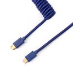 Keychron Coiled USB-C Straight Aviator Cable - Blue