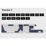 Keychron T6 OEM Dye-Sub PBT Keycap Set - Bluish Black White Full Set