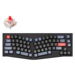 Keychron Q8-C1 Q8 ANSI 65% Alice Layout Wired Mechanical Keyboard - Black Gateron G Pro Red Switch RGB Hot-Swap - Wired Normal Profile QMK Custom - 68 Key - Full Assembled