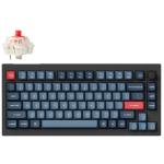 Keychron V1 Max D1 Wireless Mechanical Keyboards Swappable RGB Backlight Red Switch - Black - KnobVersion