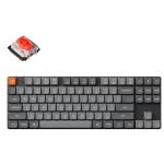 Keychron K1M-B1 K1 MAX 80% Custom Mechanical Keyboard Gateron Red Switch - Wireless / Wired / 2.4GHz Low Profile QMK - ANSI 80% - TKL 87 Key - Full Assembled - RGB - Low Profile MX2.0