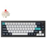 Keychron Q2 Max 65% Wireless Mechanical Keyboard - Carbon Black Gatteron Jupiter Red Switches - 68 Key - Wireless / Wired / 2.4GHz - Normal Profile - QMK - Full Assembled - Knob RGB Hot-Swappable