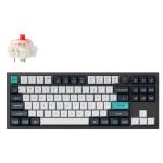 Keychron Q3M-M1 Q3 Max 80% Wireless Custom Mechanical Keyboard - Carbon Black Gateron Jupiter Red Switch - Wireless / Wired / 2.4GHz Normal Profile QMK - ANSI 80% TKL - 87 Key - Full Assembled Knob - RGB Hot-Swap