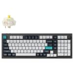 Keychron Q5M-M4 Q5 Max 96% Wireless Mechanical Keyboard - Carbon Black Hot-Swap Gateron Jupiter Banana Switches - ANSI 96% Layout - 100 Key - Full Assembled Knob - RGB - Wireless / Wired / 2.4GHz Normal Profile QMK Custom Keyboard
