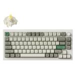 Keychron Q1M-P4 Q1 Max 75% Custom Mechanical Keyboard - Shell White Gateron Jupiter Banana Switch - ANSI 75% Layout - 81 Key - Full Assembled - Knob - RGB - Hot-Swap - Wireless / Wired / 2.4GHz - Normal Profile QMK