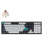 Keychron Q6M-M3 Q6 Max 100% Custom Mechanical Keyboard - Carbon Black Gateron Jupiter Brown Switch - Wireless / Wired / 2.4GHz Normal Profile - QMK - ANSI Full Size Layout - 104 Key - Full Assembled - Knob - RGB Hot-Swap