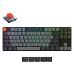 Keychron K1X-H1 K1 80% QMK RGB Backlight (Hot-Swappable) Low Profile 2.0 Red Switch Wireless Mechanical Keyboard