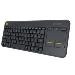 Logitech K400 Plus Wireless Touch Keyboard - Black HTPC Keyboard for PC Connected TVs