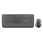 Promate Procombo-8.blk Ergonomic Full-Size Wireless Keyboard with Palm Rest
