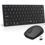 Rapoo 9050M Slim Multi-mode Bluetooth 3.0, 4.0 and 2.4 GHz Rechargeable Wireless Keyboard & Mouse Black Combo Set for MacOS/iOS/Android/Windows