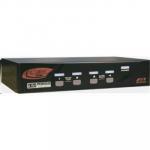 Rextron DAAG114 4 Port DVI / USB KVM Switch with Audio - Black