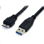 StarTech USB3AUB50CMB 0.5m 1.5ft Black USB 3.0 Micro B Cable