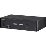 StarTech.com SV231DPU34K 2 Port DisplayPort KVM Switch - 4K 60Hz - Single Display - Dual Port UHD DP 1.2 USB KVM Switch with Integrated USB 3.0 Hub & Audio - Dell HP Apple Lenovo - TAA Compliant