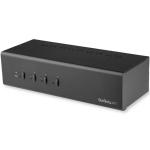 StarTech.com SV431DL2DU3A 4 Port Dual Monitor Dual Link DVI KVM Switch 1440p - Dual Screen/View/Display Compact USB KVM Switch w/Integrated USB 3.0 Hub & Audio  - Dell HP Apple Lenovo TAA Compliant