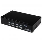 StarTech SV431DUSBU 4 Port 1U Rackmount USB KVM Switch with OSDControl up to 4 VGA and USB computers from a single keyboard, mouse and monitor