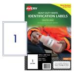 AVERY Heavy Duty ID Label J4776 White Inkjet 199.6x289.1mm 1up 10 Sheets