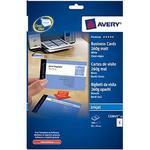 AVERY BUSINESS CARD C32015-25 INKJET QUICK AND CLEAN 25 PACK