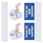 AVERY Pre-Printed Self-Adhesive Sign Please Use Hand Sanitiser A4 2up 5 Sheets