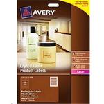 AVERY RECTANGULAR LABELS 10 SHEETS 10 UP CRYSTAL CLEAR L7113