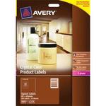 AVERY SQUARE LABELS 10 SHEETS 20 UP CRYSTAL CLEAR  L7126