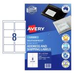 AVERY Weatherproof Label L7070 99.1mmx67.7mm 8up 10 Sheets