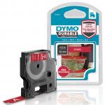 Dymo 1978366 D1 DURABLE 1/2"X10 (12MMX3M) WHT/RED