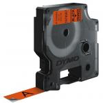 Dymo 1978367 D1 DURABLE 1/2"X10 (12MMX3M) BLK/ORG