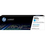 HP 202X Toner - Cyan - High Yield 2500  pages for HP Colour LaserJet Pro M254dw, M254nw, MFP M280nw, MFP M281fdn, MFP M281fdw Printer