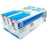 HP 12A Q2612AD Toner Cartridge - Black - 2 Pack 2000 Pages