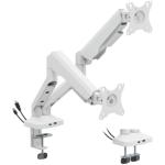 LUMI DTM94-C024UC FlexPrecision Cost-Effective Gas Spring Dual Monitor Arm with USB Ports White 17"-35"