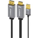 mbeat ToughLink MB-XCB-HDDPU18 HDMI to DisplayPort Cable - 1.8m USB Power