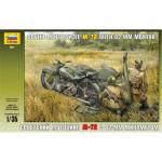 Zvezda - 1/35 - Soviet M72 Motorcycle Team with Mortar