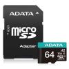 ADATA Premier PRO microSDXC Memory Card - 64GB Includes SD Adapter - Read up to 100MB/s - Write up to 75MB/s