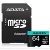 ADATA Premier PRO microSDXC Memory Card - 64GB Includes SD Adapter - Read up to 100MB/s - Write up to 75MB/s ADATA Premier PRO microSDXC Memory Card - 64GB Includes SD Adapter - Read up to 100MB/s - Write up to 75MB/s