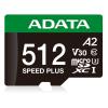 ADATA Speed Plus microSDXC Card with Adapter - 512GB UHS-I U3 A2 V30, up to 180MB/s ADATA Speed Plus microSDXC Card with Adapter - 512GB UHS-I U3 A2 V30, up to 180MB/s