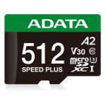 ADATA Speed Plus microSDXC Card with Adapter - 512GB UHS-I U3 A2 V30, up to 180MB/s