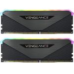 Corsair VENGEANCE RGB RT 16GB DDR4 Desktop RAM Kit - Black 2x 8GB - 3200 MHz - Unbuffered - 16-20-20-38 - 1.35V - Black PCB