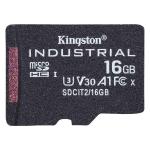 Kingston Industrial 16GB microSDHC UHS-I Speed Class U3, V30, A1 up to 100MB/s read, and 80MB/s write, Designed and tested to be durable in extreme temperatures