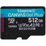Kingston Canvas Go Plus microSDXC Memory Card - 512GB UHS-I - Class 10 - U3 - V30 - A2 - Read up to 170MB/s - Write up to 90MB/s - for Android Mobile Devices / Action Cams / Drones / 4K Video Production