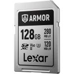Lexar ARMOR SILVER PRO UHS II 128GB SDXC Memory Card UHS-II - Read up to 280MB/s - Write up to 120MB/s - Supports Burst-Shooting and Seamless Recording of FullHD & 4K Videos