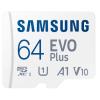 Samsung EVO PLUS microSDXC Memory Card - 64GB Includes Adapter - Read up to 160MB/s Samsung EVO PLUS microSDXC Memory Card - 64GB Includes Adapter - Read up to 160MB/s