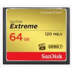 SanDisk Extreme 64GB Comapct Flash Memory Card Read up to 120MB - Write up to 85MB - UDMA 7 + VPG 20 Support - Designed to Meet Advanced Photography & Video Needs