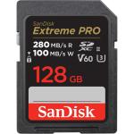SanDisk Extreme Pro SDXC Memory Card - 128GB UHS-II - Class 10 - U3 - V60 - Read up to 280MB/s - Write up to 100MB/s - Exceptional & Super-Reliable 6K and 4K UHD Video Capture