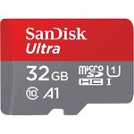 SanDisk Ultra microSDHC Memory Card - 32GB Class 10 - U1 - A1 - Read up to 120MB/s - Best Choice for Smartphones & Tablets