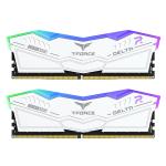 Team FF4D532G6000HC38ADC01 TEAM T-FORCE DELTA RGB 32GB (2 x 16GB) DDR5 6000 GAMING MEMORY WHITEHSwith RGB