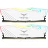 TeamGroup T-Force Delta RGB 16GB DDR4 3200Mhz Desktop RAM Kit - White 2x 8GB - 3200MHz - CL16 - TeamGroup T-Force Delta RGB 16GB DDR4 3200Mhz Desktop RAM Kit - White 2x 8GB - 3200MHz - CL16 -