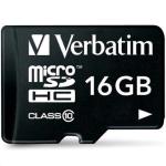 Verbatim 44082 Premium microSDHC Memory Card 16GB + adapter Class 10  with the SD adaptor.
