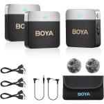 Boya BY-M1V2 2-Person Wireless Microphone System for Cameras and Smartphones (2.4 GHz)