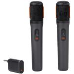 JBL PartyBox Wireless Digital Microphone System (2nd Gen) 2-pack - Plug & Play with rechargeable UHF receiver - Built-in shock mount & pop filter - Easy USB-C charging - Up to 20hrs of play time